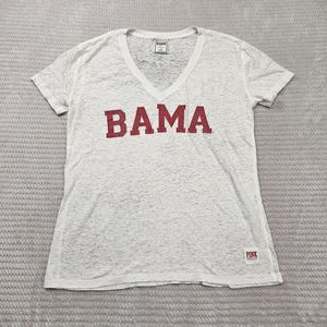Women's Victoria Secret Pink BAMA Game Day sheer Shirt Size‎ Small (spot)